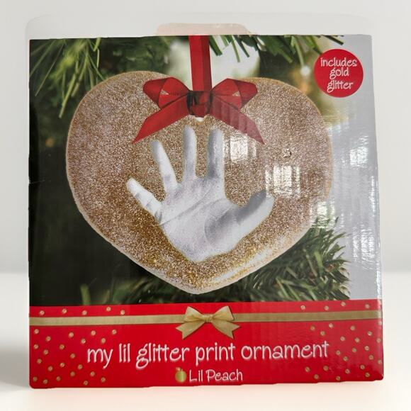Kids Glitter Handprint Paw Print Ornament Kit DIY Craft Holiday Decor New - Picture 1 of 2